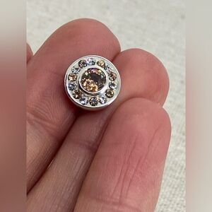 Kameleon 925 Sterling Silver Topaz Burst Champagne Brown Jewelpop Charm KJP334